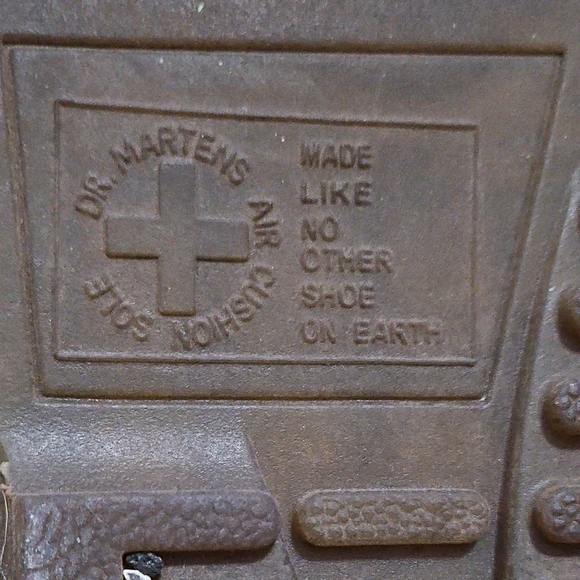 **Vintage** Dr. Martens Brown Leather Floral Design Sandals - Picture 4 of 6